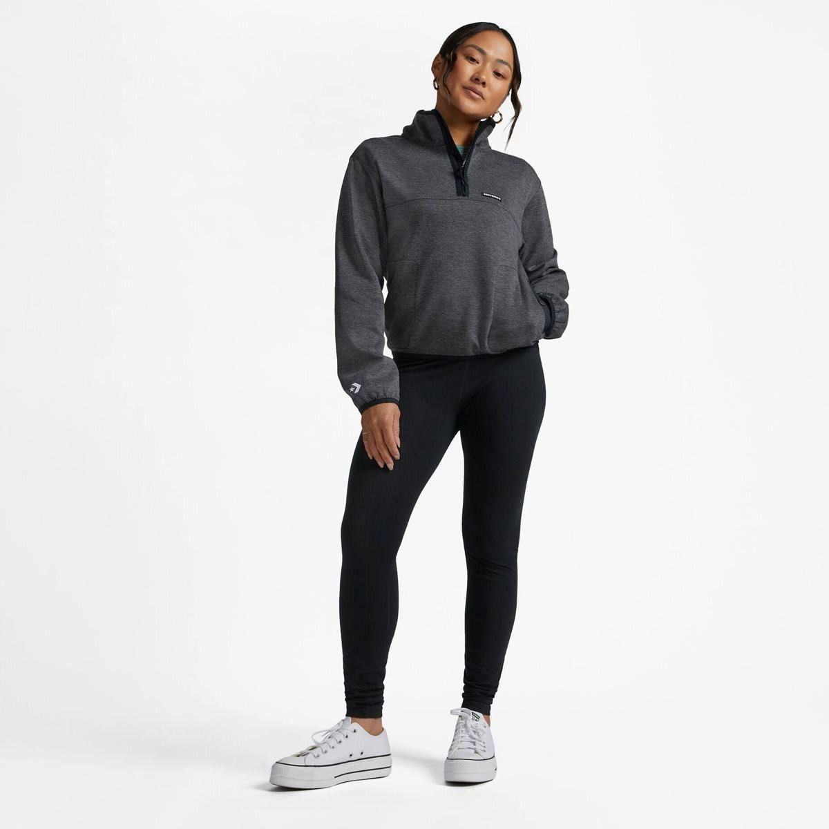 Світшот жіночий Converse Popover 1/2 Zip Top 10025193-001, M — фото 3