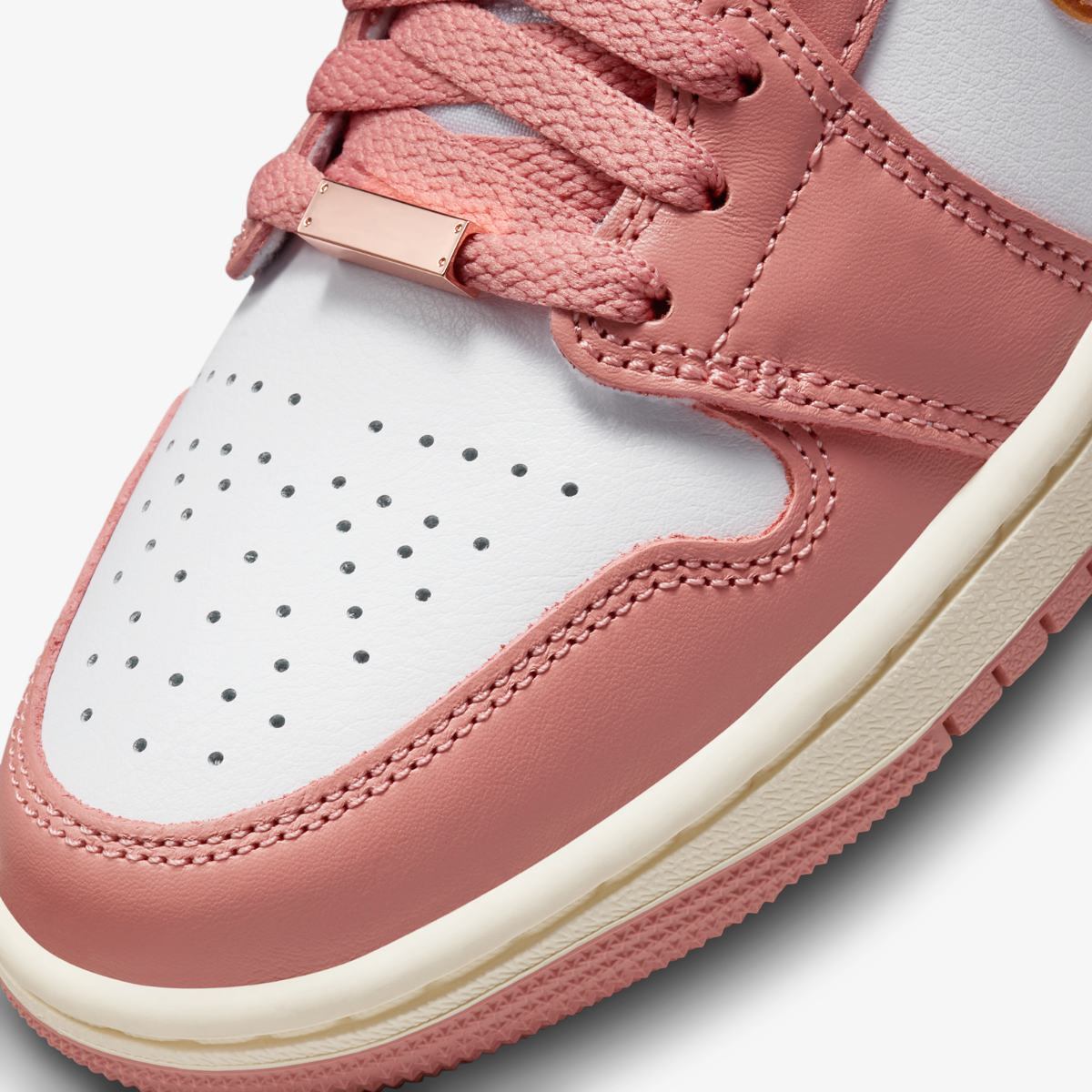 Жіночі кросівки W Air Jordan 1 Mid Se Red Stardust FB9892-670, 38.5 — фото 8