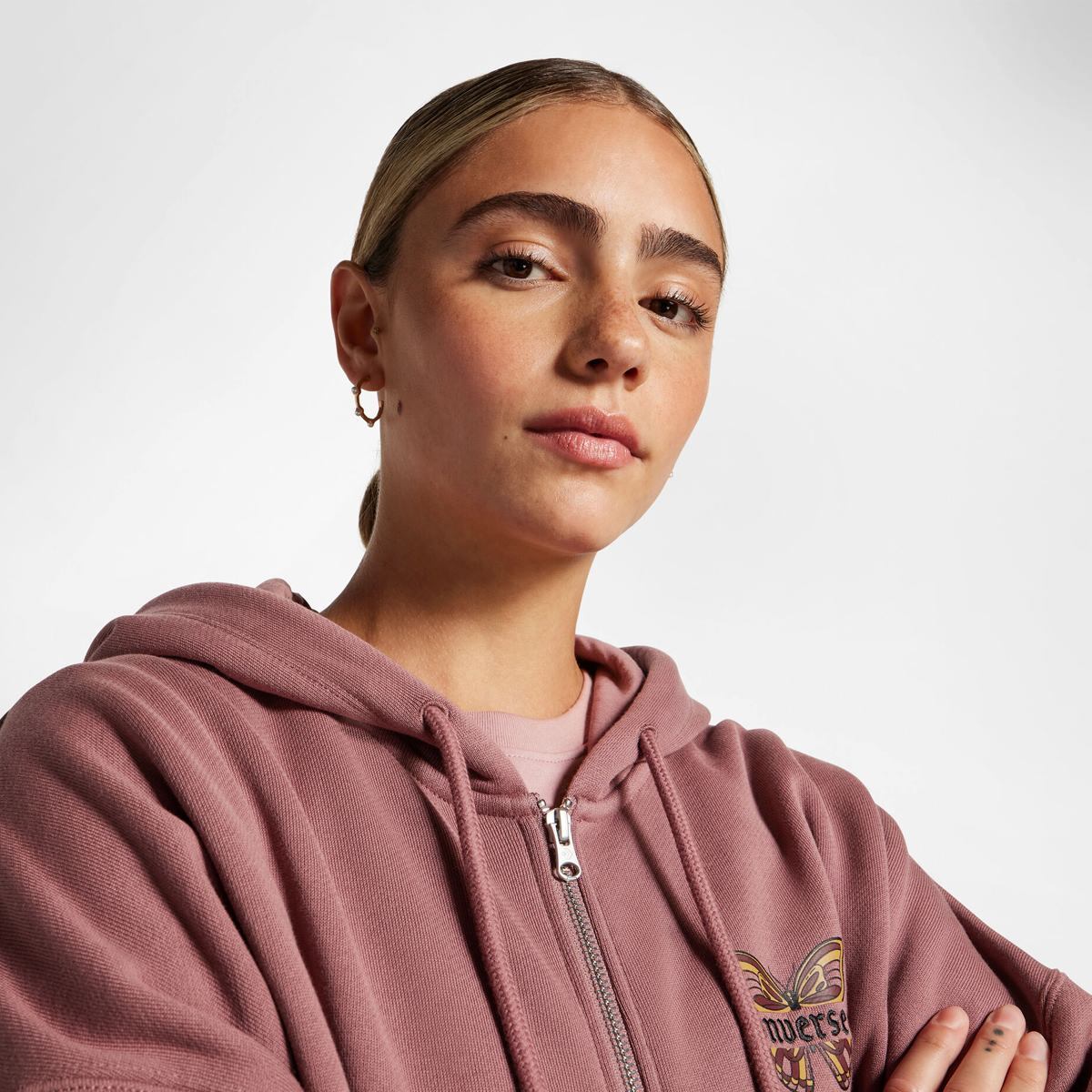 Жіноча толстовка Converse Blooming Skate Full Zip Hoodie 10026045-283, S — фото 4