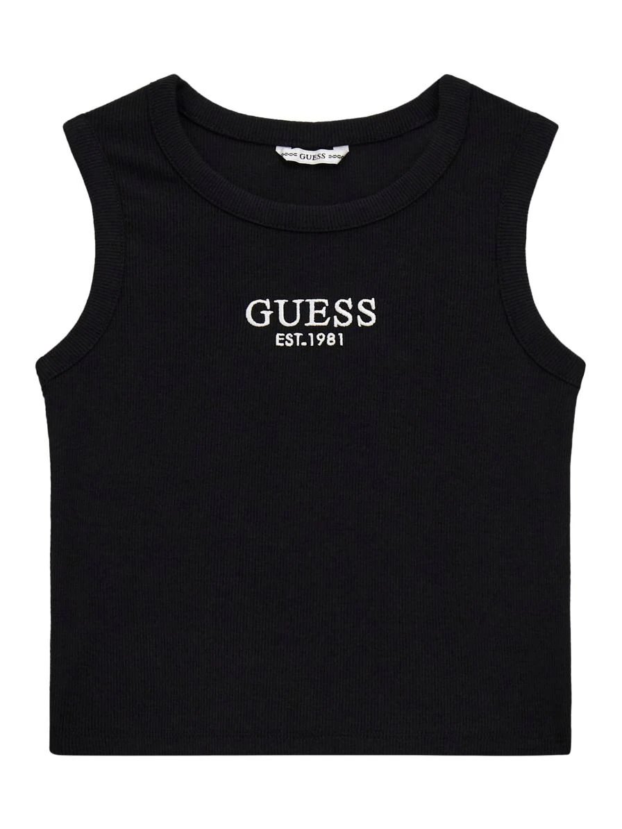 Дитячий топ Guess в рубчик 1159841915 (Чорний 8) — фото 1