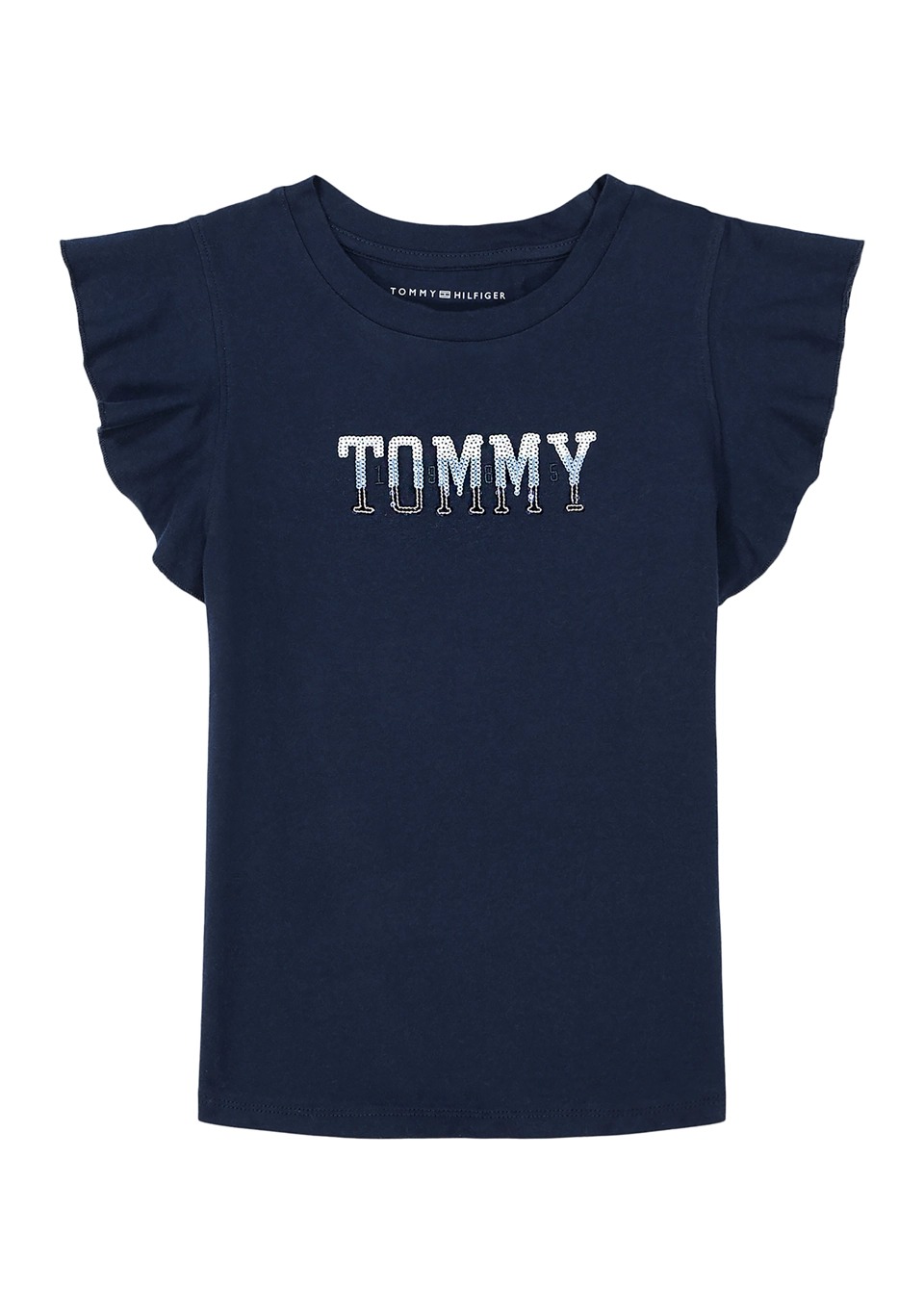 Дитяча футболка Tommy Hilfiger з логотипом з паєток 1159843124 — фото 1