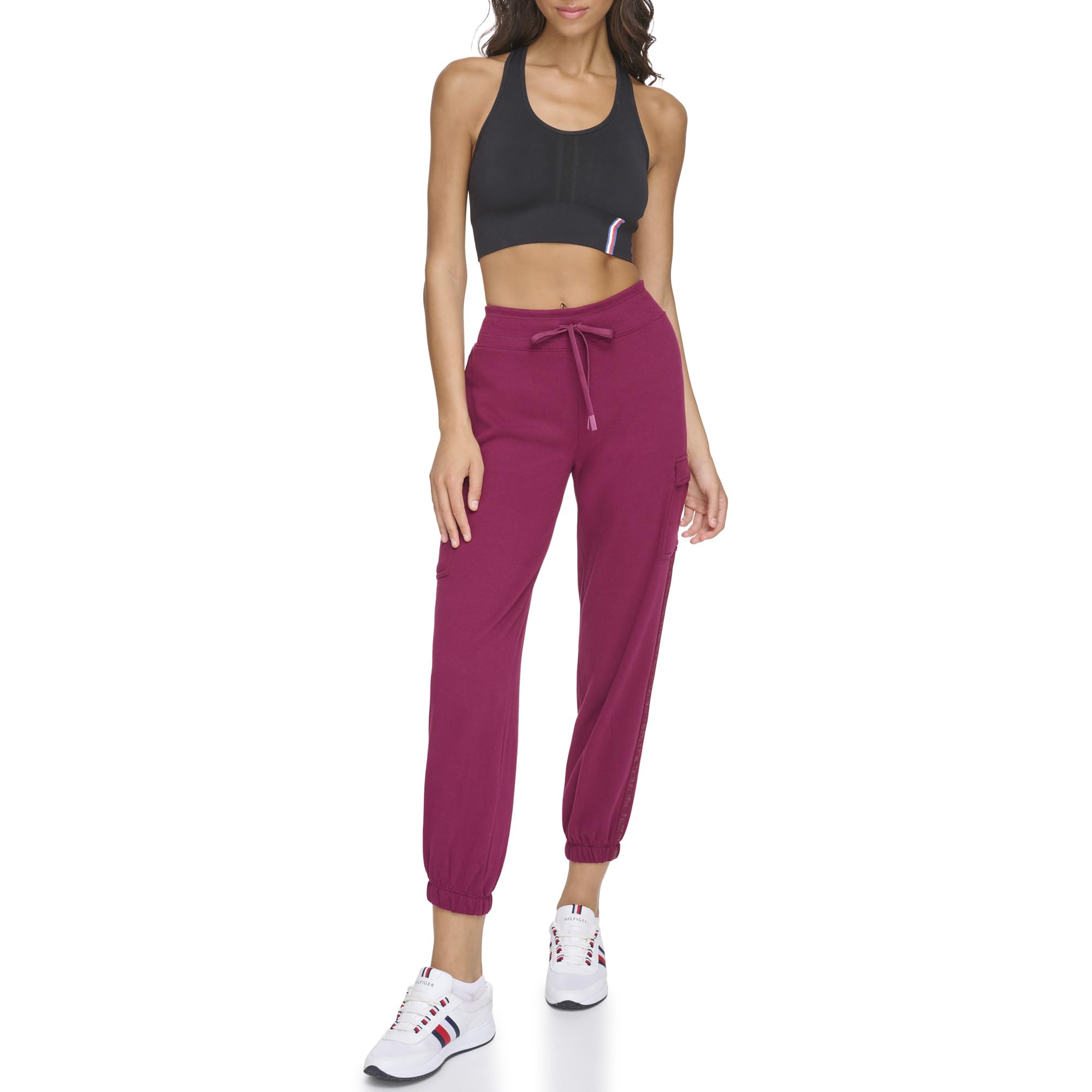 Жіночі спортивні штани Tommy Hilfiger 1159843450 (Бордовий XL) — фото 1