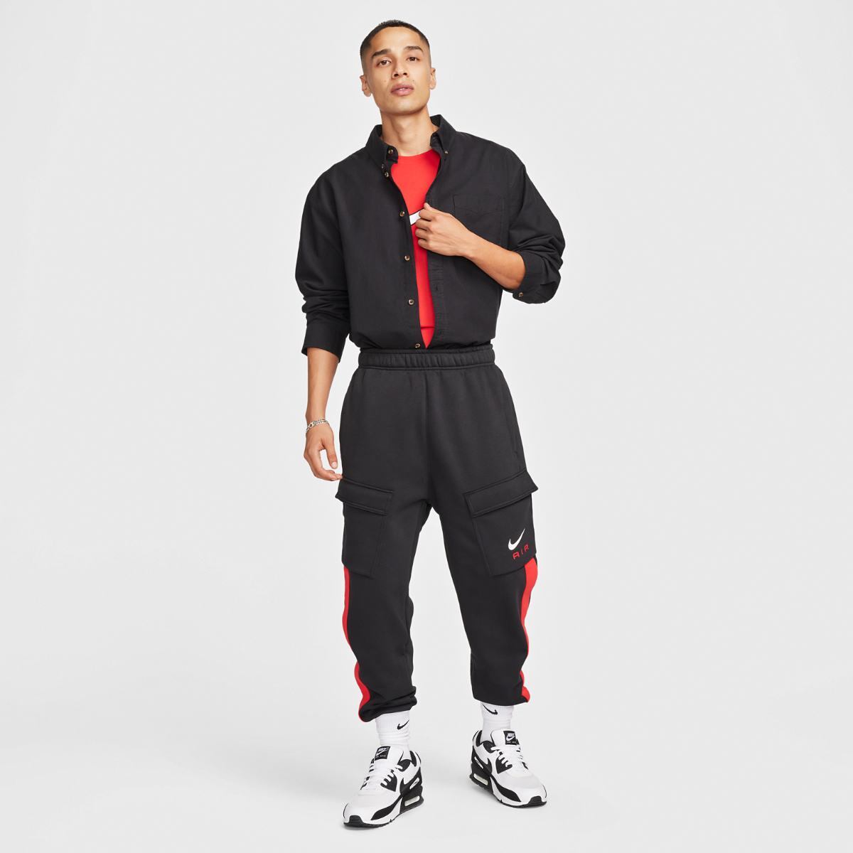 Чоловічі штани Nike M Nsw Sw Air Cargo Pant Flc Bb FN7693-012, 2XL — фото 8