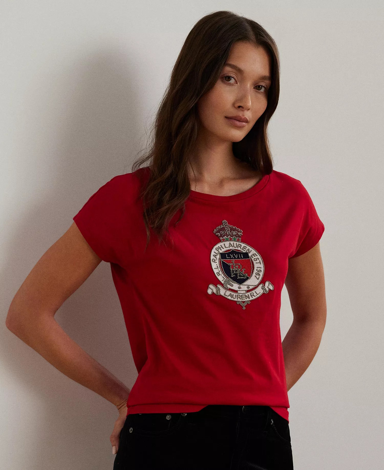 Жіноча футболка Ralph Lauren з логотипом 1159845825 (Червоний XL) — фото 1