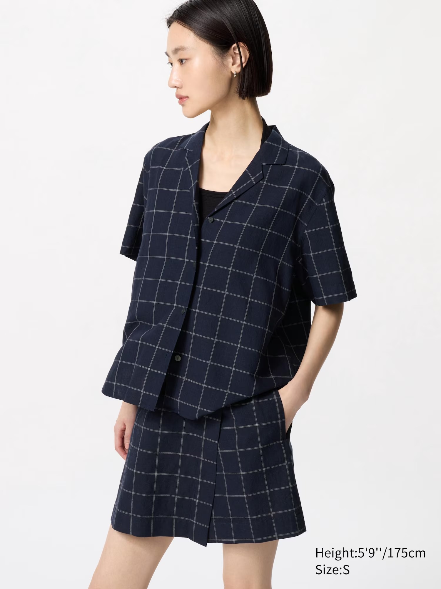 Легка жіноча спідниця-шорти UNIQLO в клітинку 1159846015 — фото 1