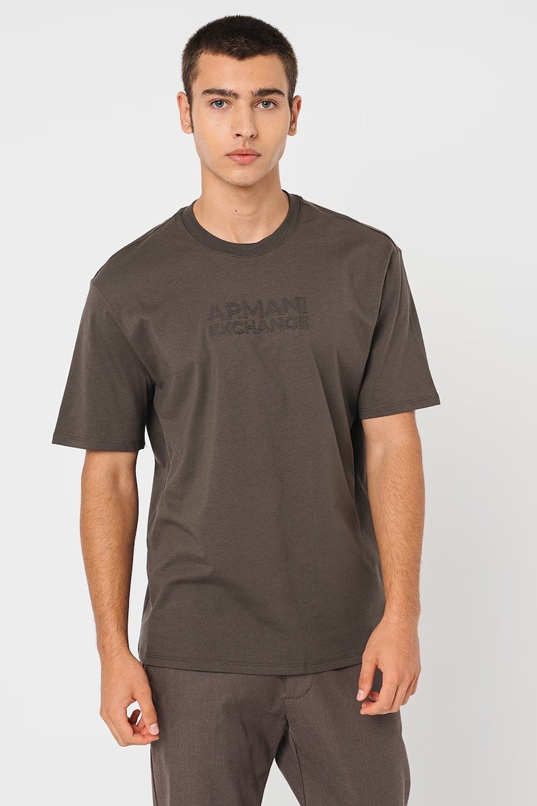 Чоловічі футболки з логотипом Armani Exchange 1159845873 (Коричневий XXL) — фото 1