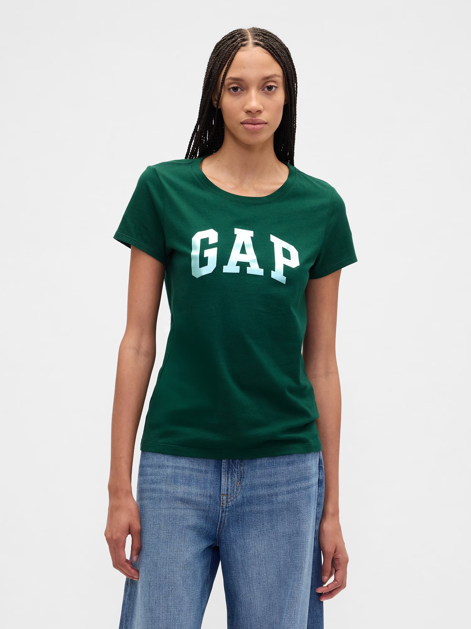 Жіноча футболка GAP з логотипом 1159846304 (Зелений L) — фото 1