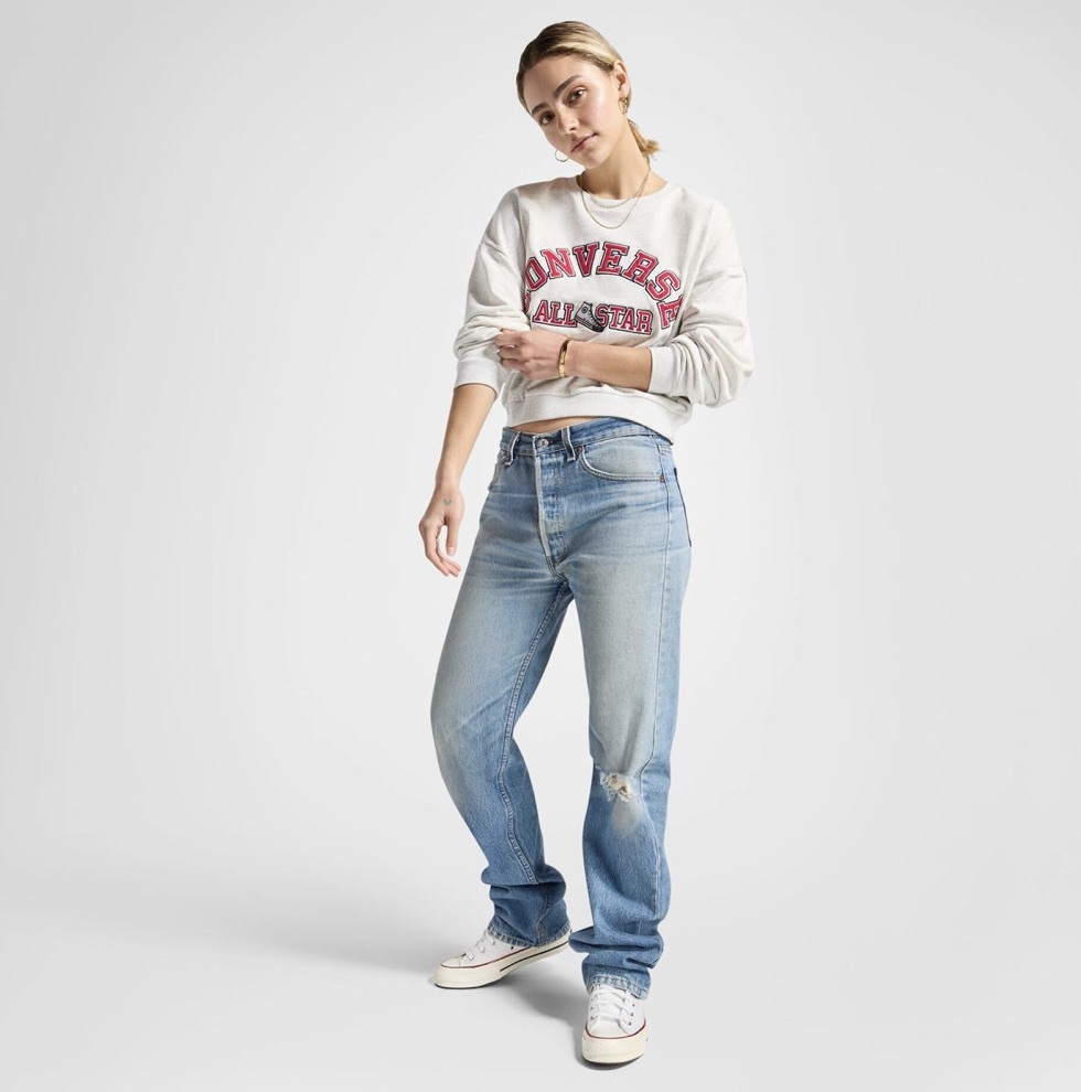 Толстовка жіноча Converse RETRO CHUCK HERITAGE CREW LIGHT RGH 10026777-022, M — фото 3