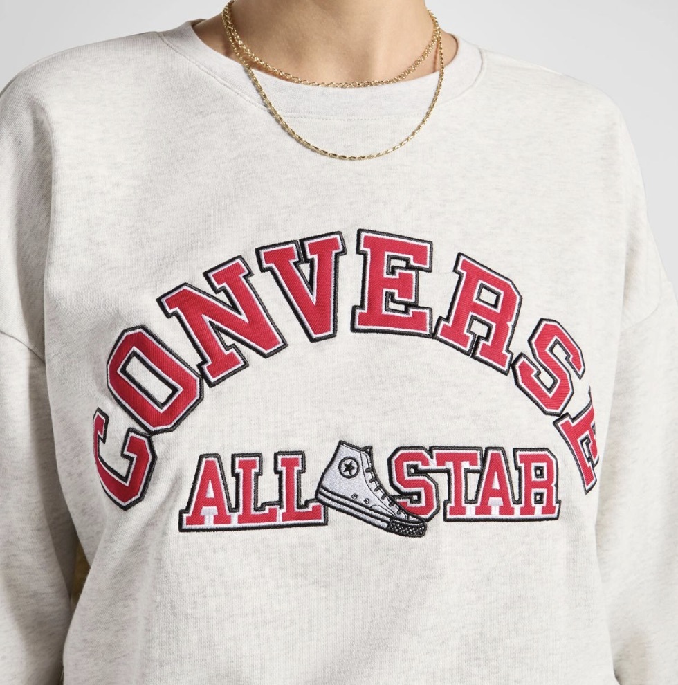 Толстовка жіноча Converse RETRO CHUCK HERITAGE CREW LIGHT RGH 10026777-022, M — фото 5