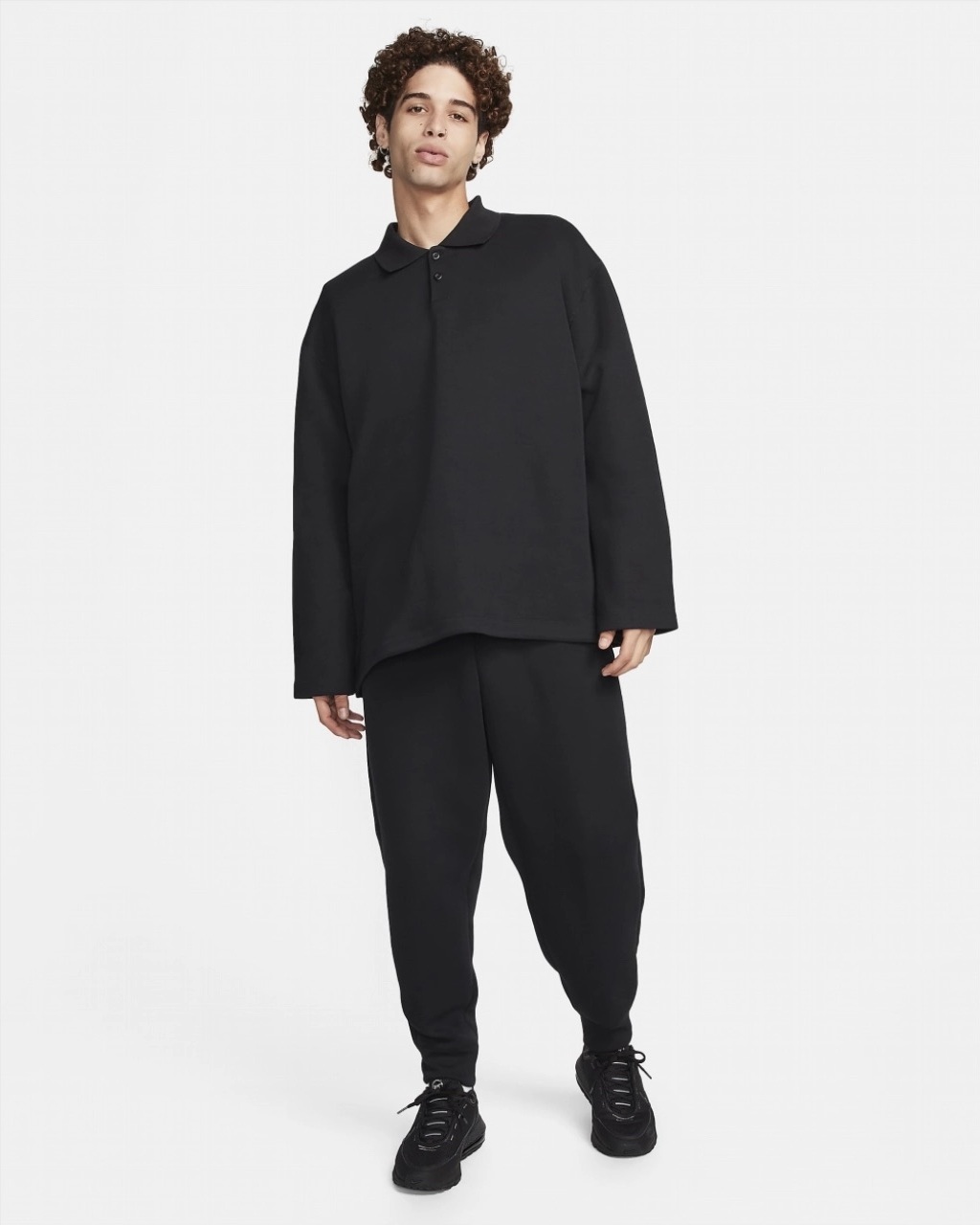 Кофта чоловіча Nike Polo Tech Fleece Reimagined Black FN3401-010, 2XL — фото 3