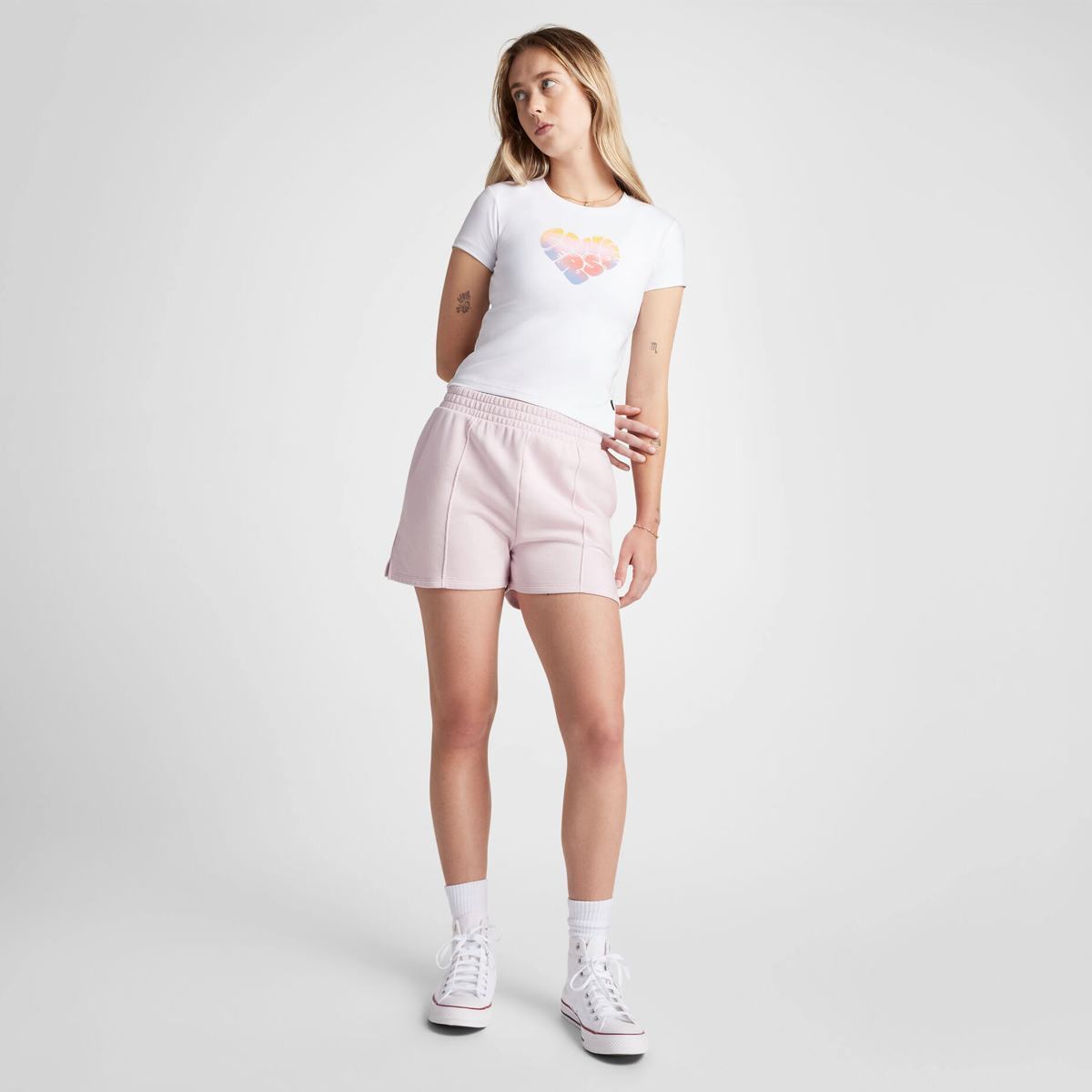 Футболка жіноча CONVERSE HEART GRAPHIC TEE 10028331-102, L — фото 3