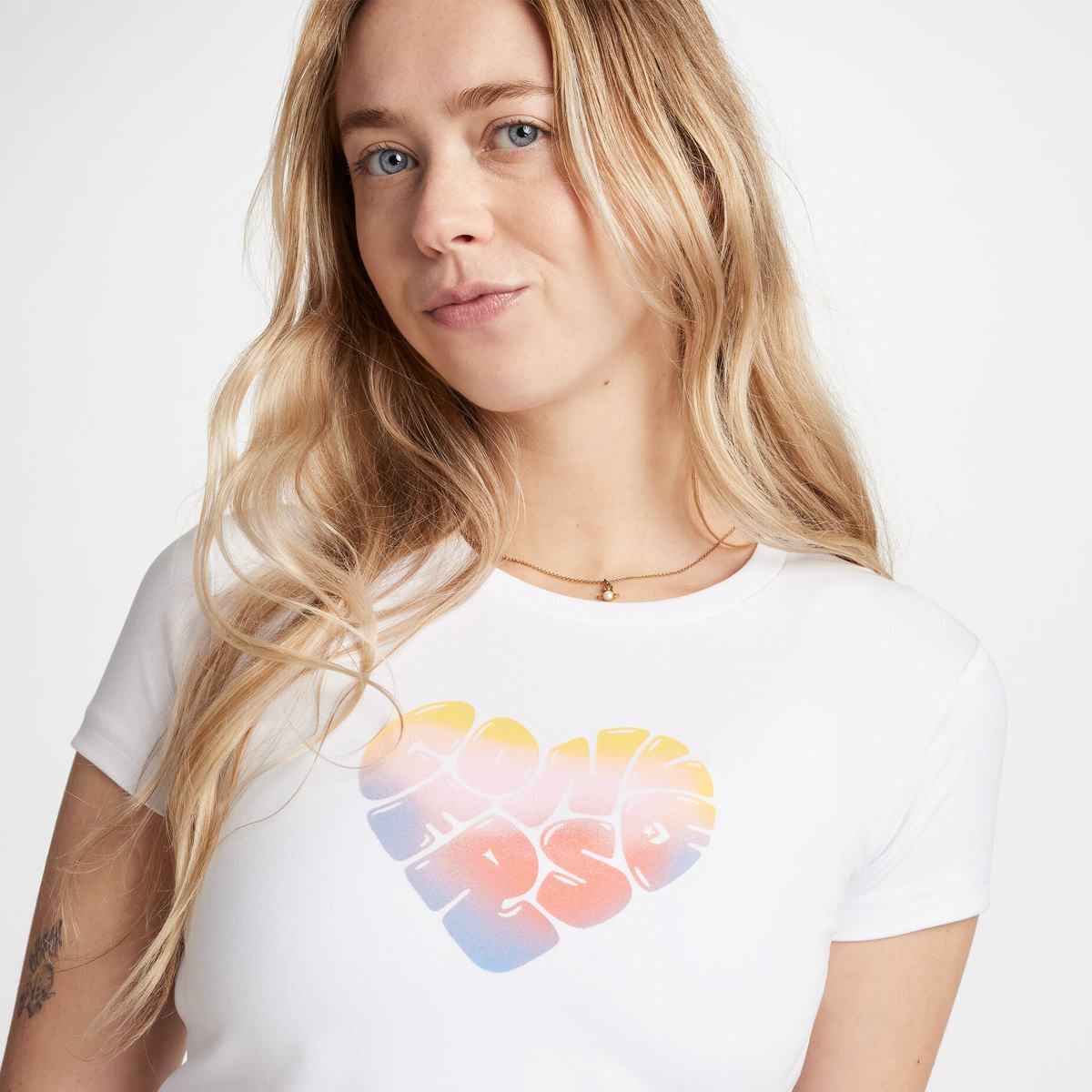 Футболка жіноча CONVERSE HEART GRAPHIC TEE 10028331-102, L — фото 4