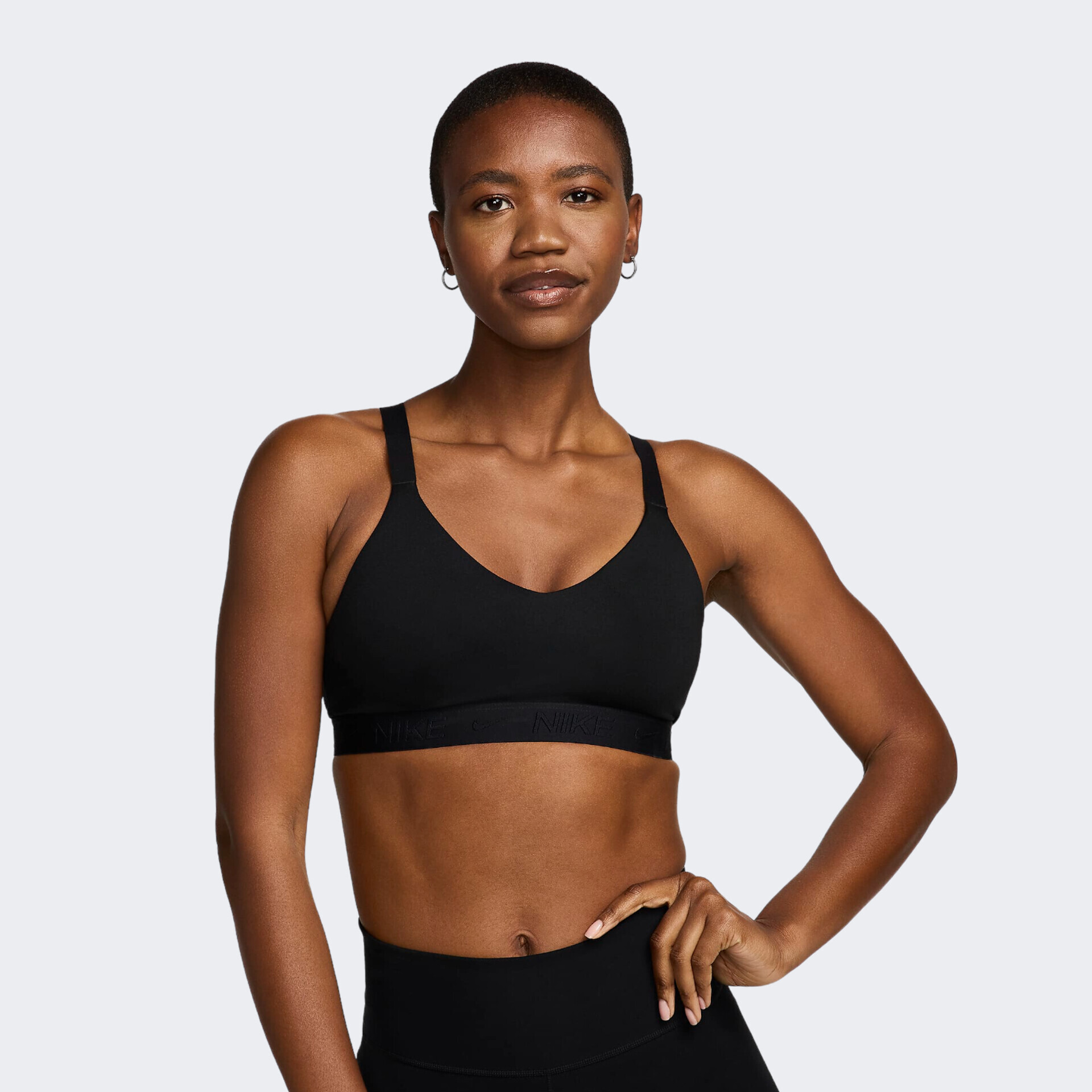 Топ жіночий NIKE W NK Dri-FIT INDY MED SPT BRA FD1065-010, L — фото 2