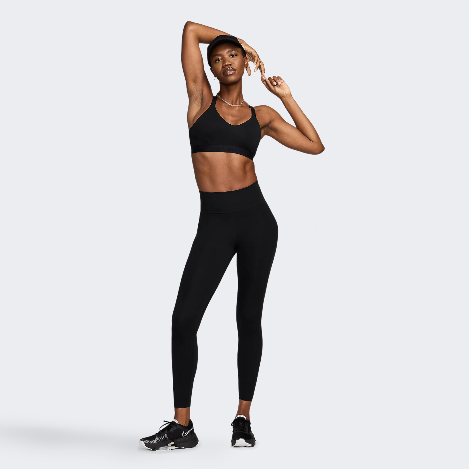 Топ жіночий NIKE W NK Dri-FIT INDY MED SPT BRA FD1065-010, L — фото 4