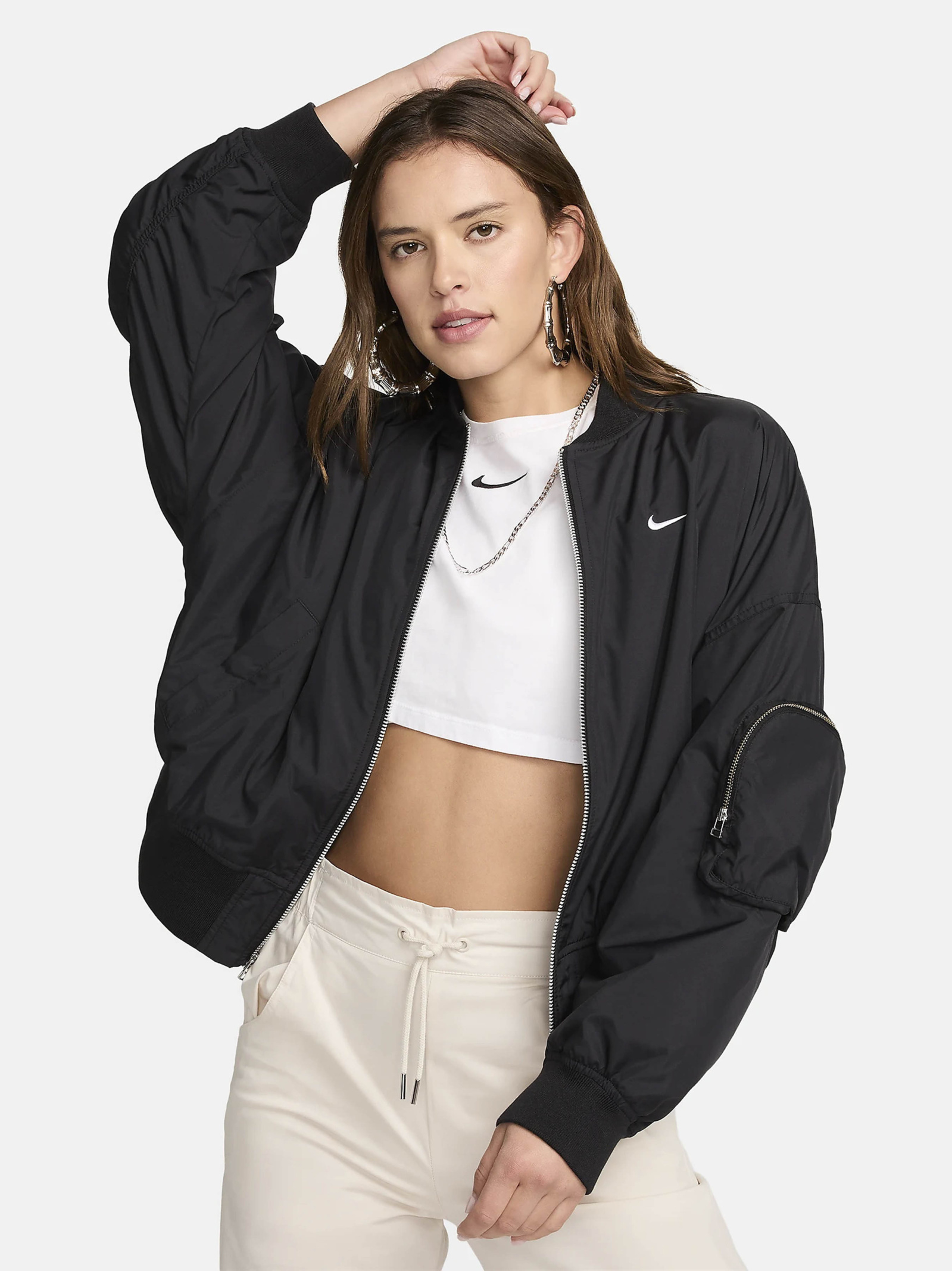 Жіноча куртка NIKE W NSW ESSNTL OS BOMBER FN2839-010, S — фото 2