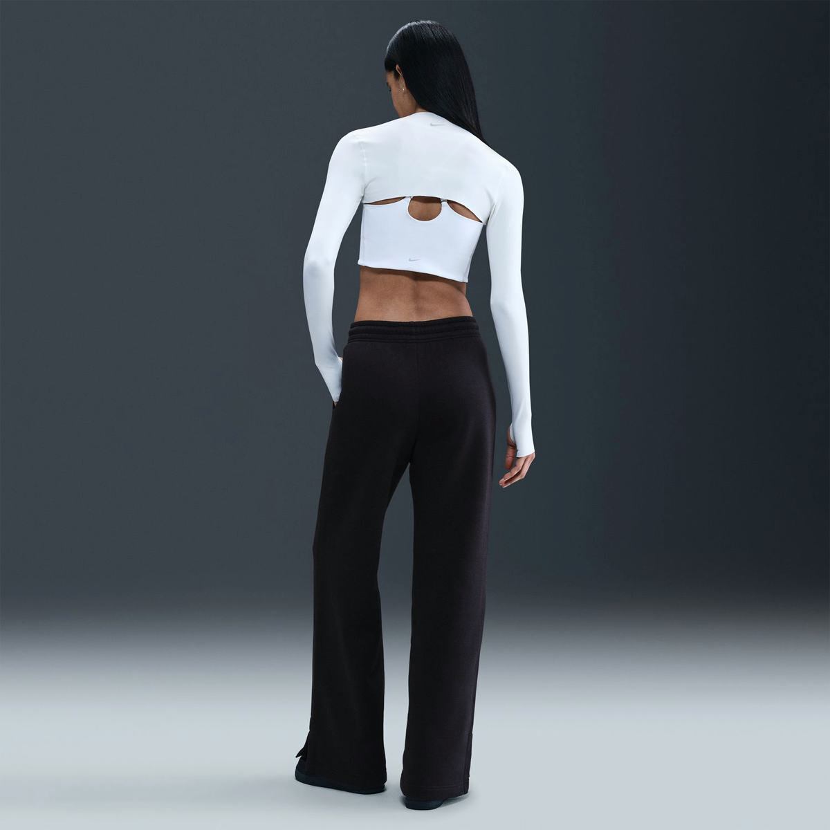 Штани жіночі NIKE W NSW PHNX FLC HR PANT WIDE 2 IH1011-010, L — фото 3