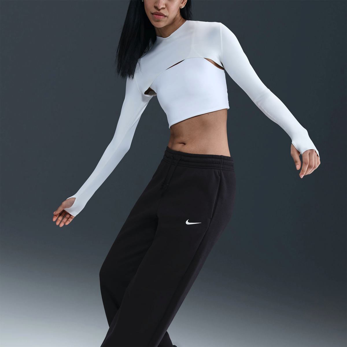 Штани жіночі NIKE W NSW PHNX FLC HR PANT WIDE 2 IH1011-010, L — фото 4