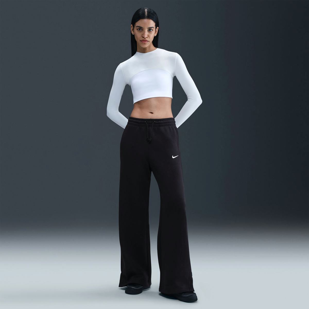 Штани жіночі NIKE W NSW PHNX FLC HR PANT WIDE 2 IH1011-010, L — фото 2