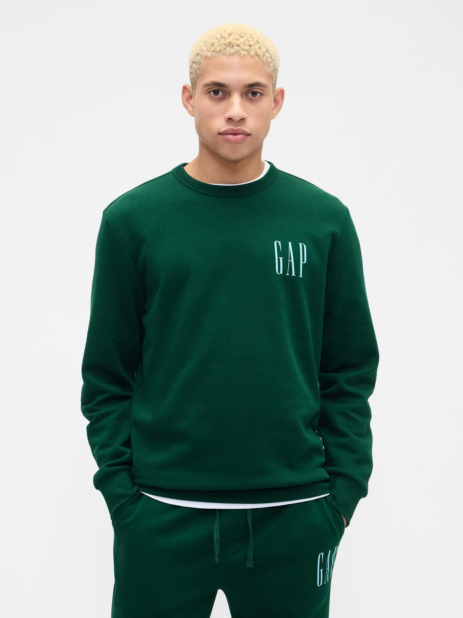 Світшот чоловічий GAP на флісі 1159854701 (Зелений XL) — фото 1