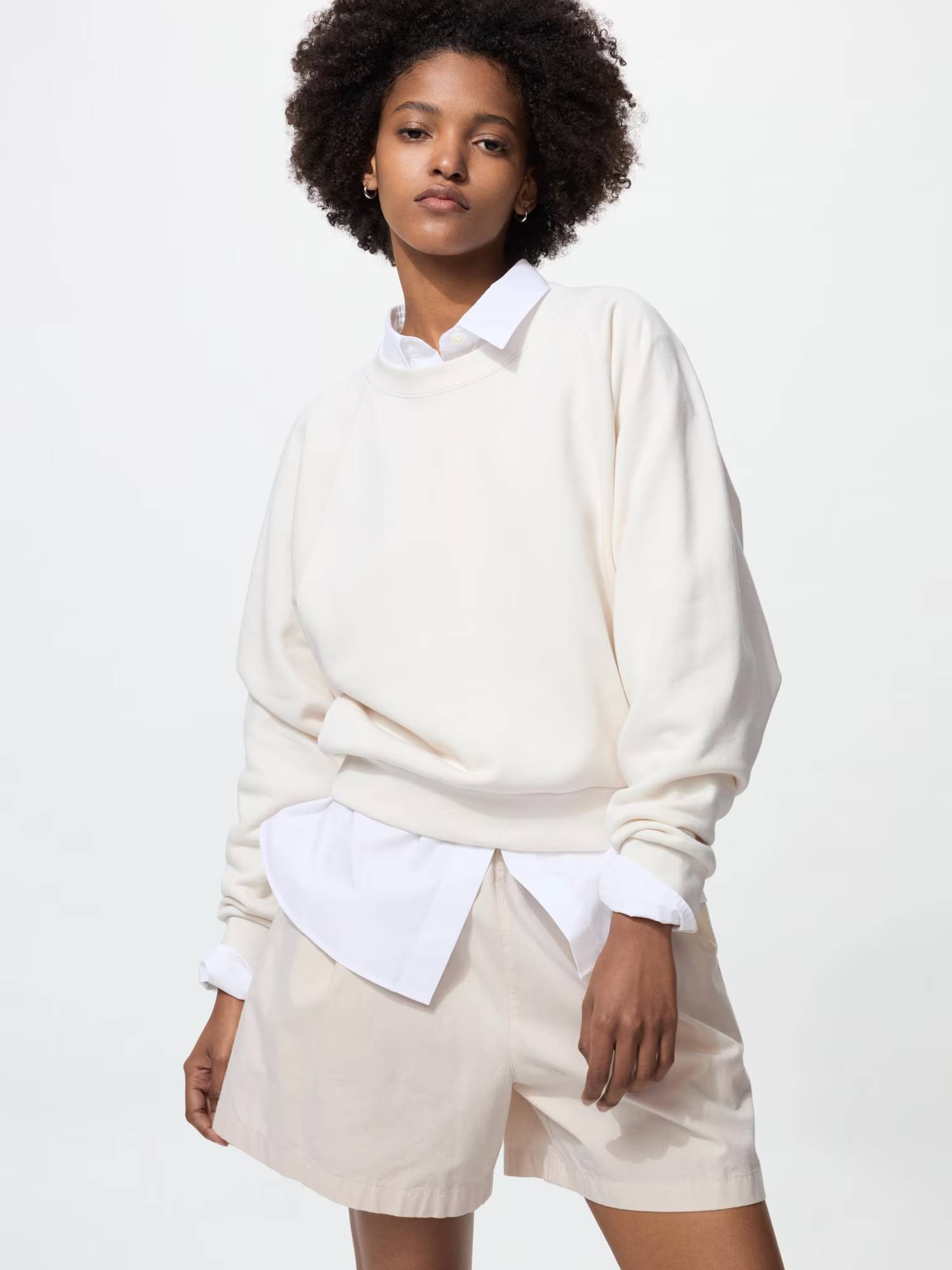 Світшот UNIQLO з круглим вирізом 1159854268 (Молочний L) — фото 1