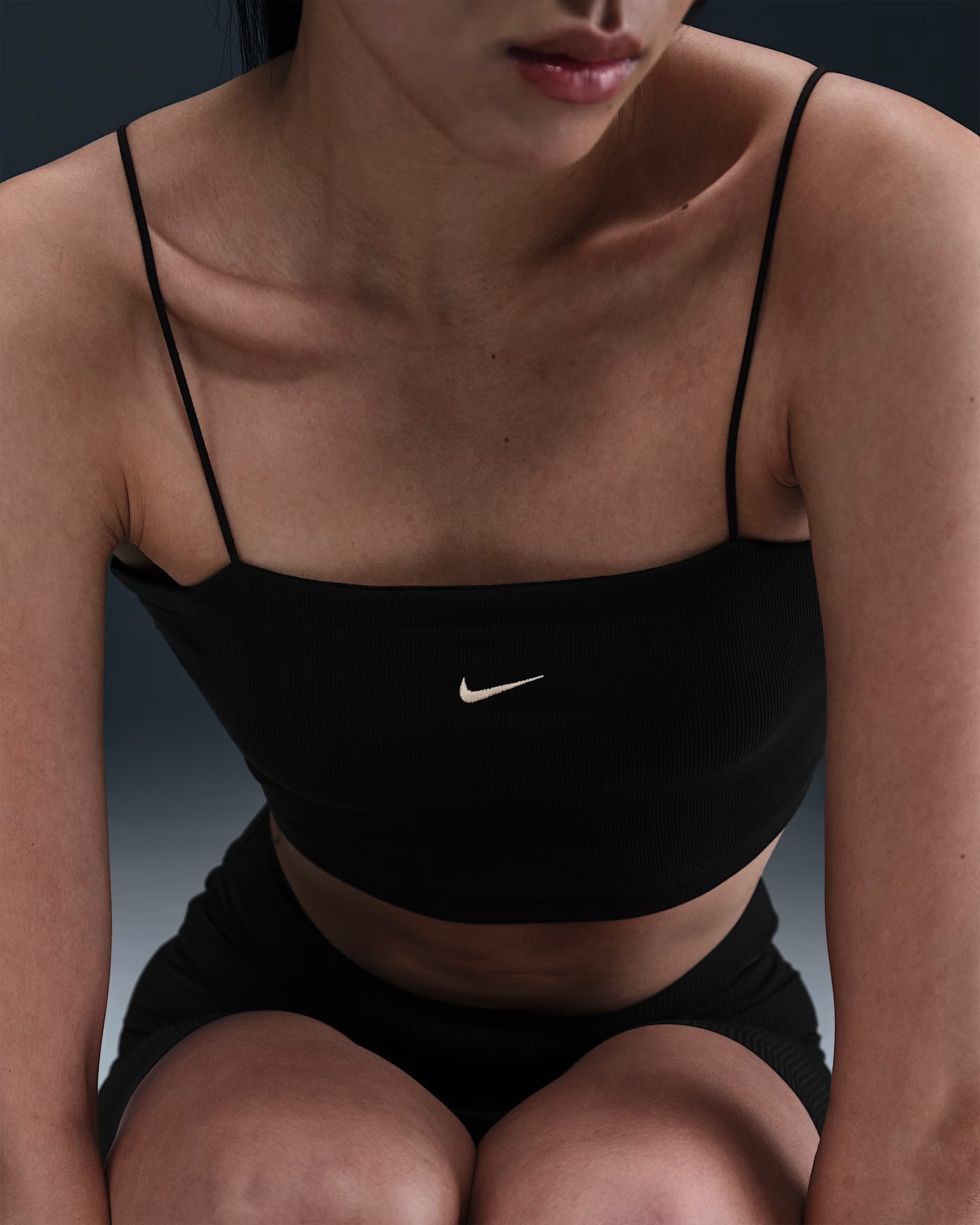 Жіноча футболка NIKE W NSW NK CHLL KNT MRIB 2N1 CRP HJ1299-010, L — фото 7