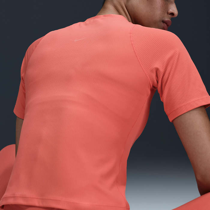 Футболка жіноча NIKE W NK INF Dri-FIT SS TOP WD RIB HF2772-814, M — фото 3