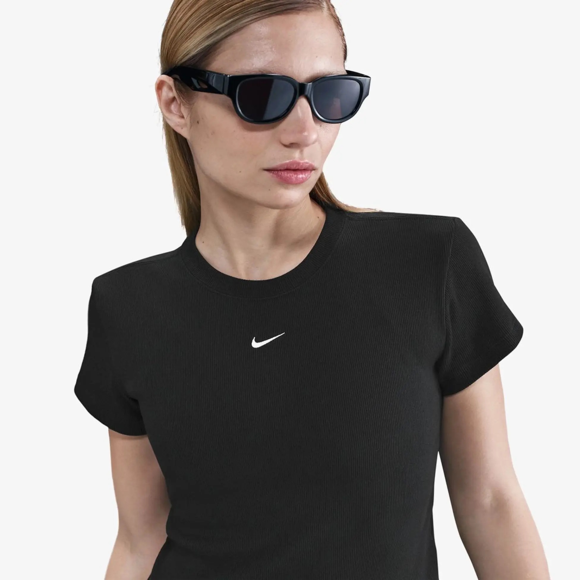 Жіноча футболка NIKE W NSW RIB TGHT SS TEE HV4994-010 — фото 2