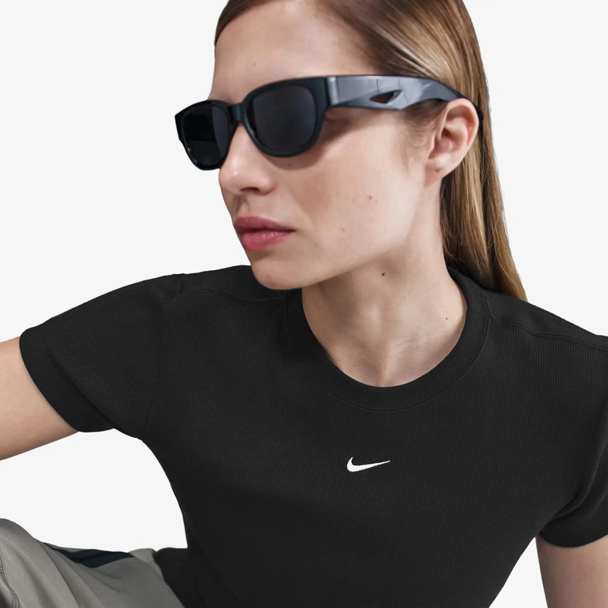 Жіноча футболка NIKE W NSW RIB TGHT SS TEE HV4994-010 — фото 4
