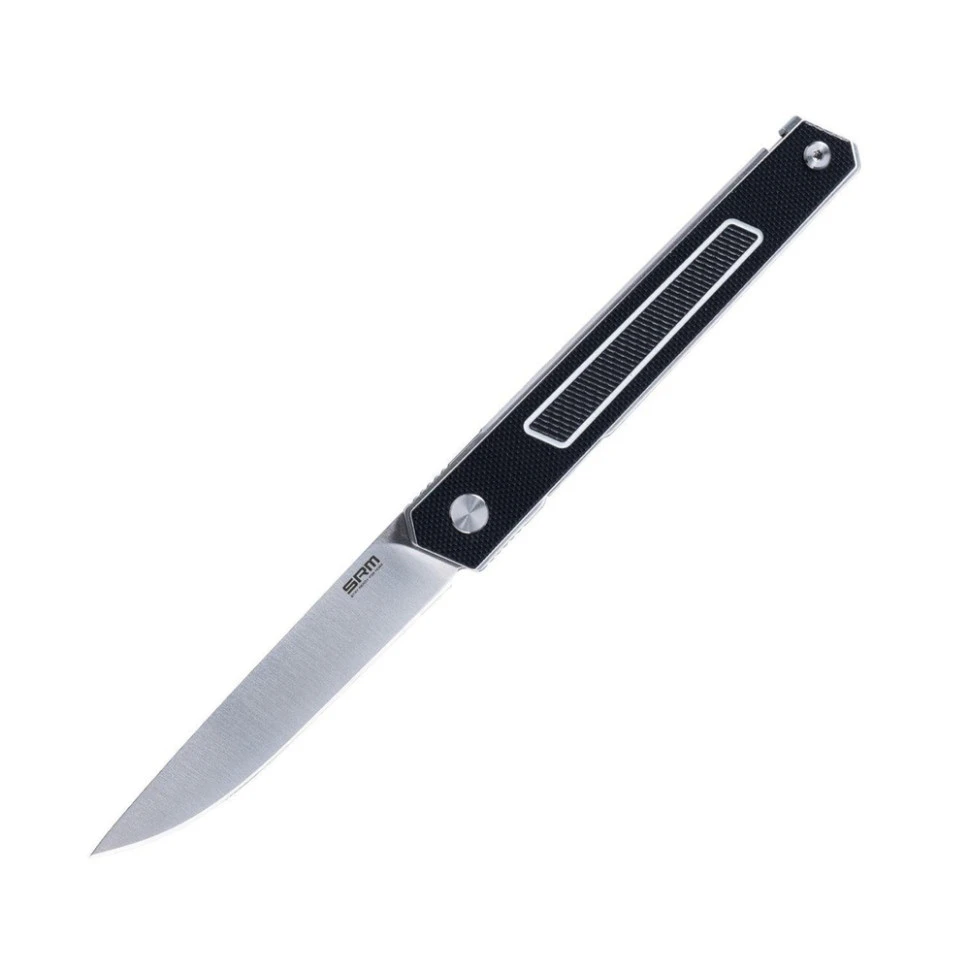 Ніж складаний туристичний SRM Swift 125L-GB (8 см) 12C27 / G10 чорний — фото 1