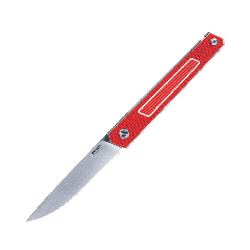 Ніж складаний туристичний SRM Swift 125L-GR (8 см) 12C27 / G10 червоний — фото 1