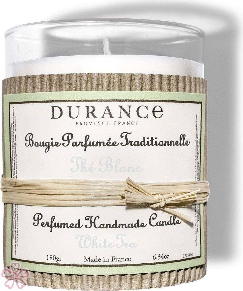 Парфюмированная свеча Durance Perfumed Handcraft Candle 180 г Білий чай — фото 3
