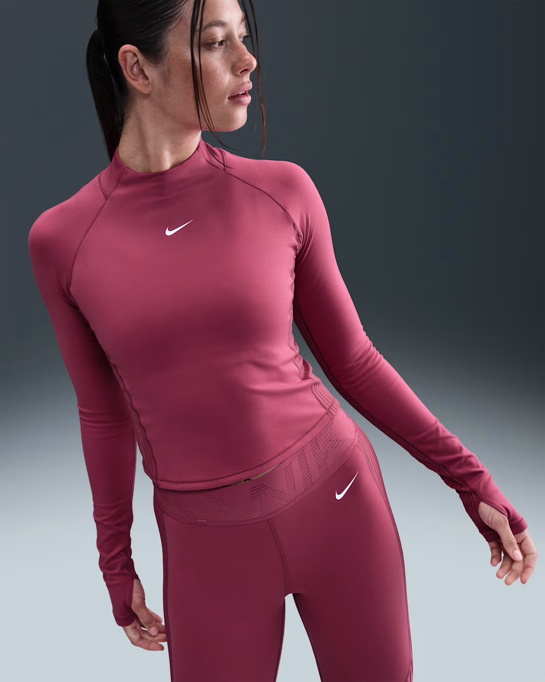 Жіночий лонгслів Nike Pro Women's Dri-FIT HV3736-634, M — фото 2