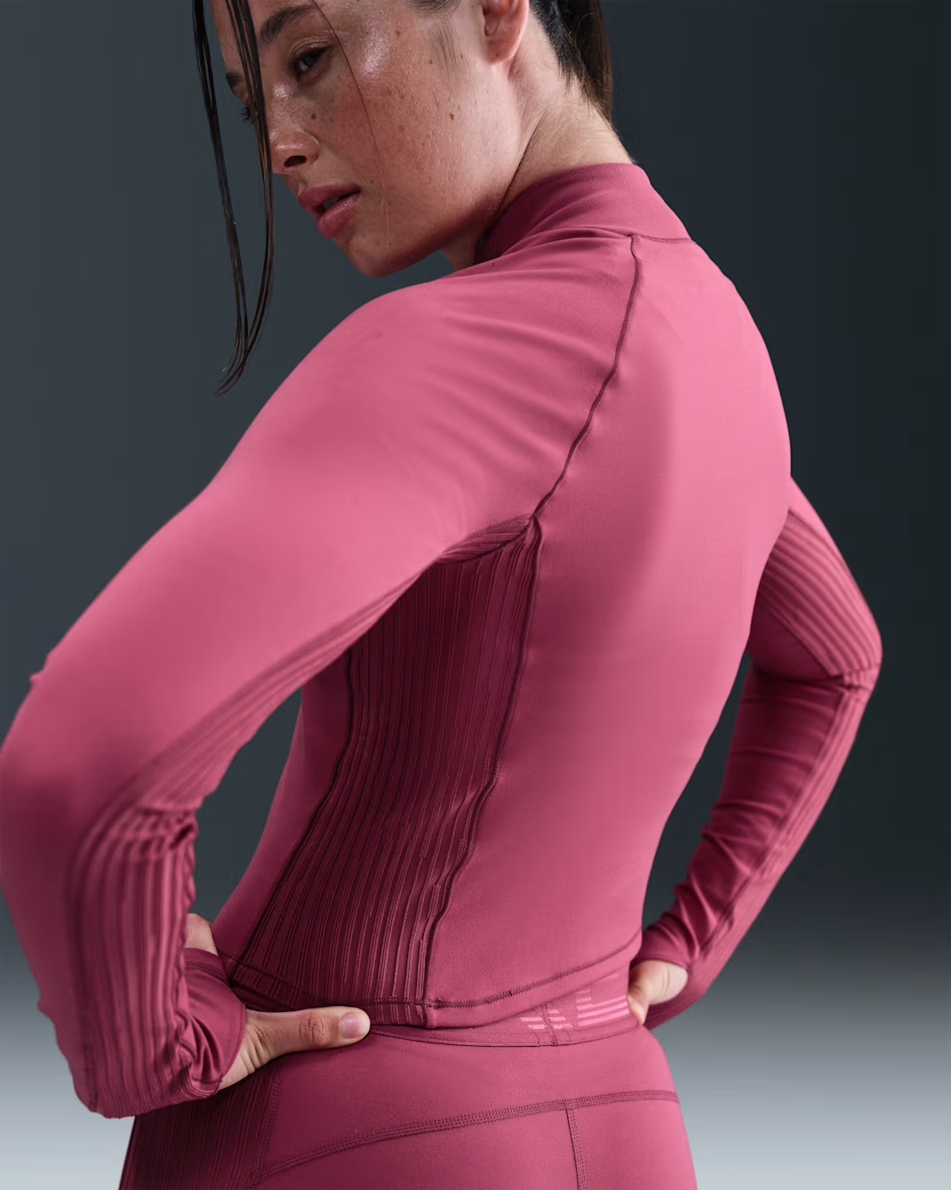 Жіночий лонгслів Nike Pro Women's Dri-FIT HV3736-634, M — фото 3