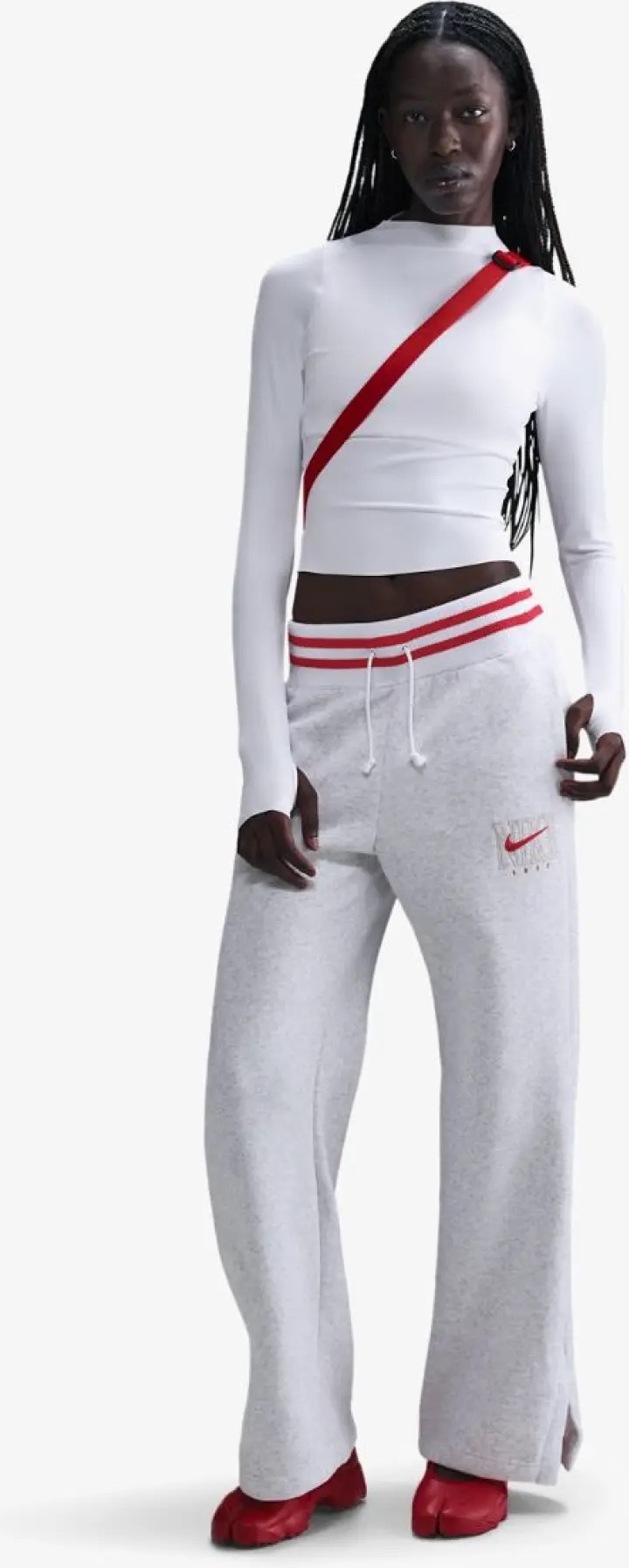 Штани жіночі NIKE W NSW PHNX FLC HR GX WIDE PNT HJ0909-051, L — фото 4