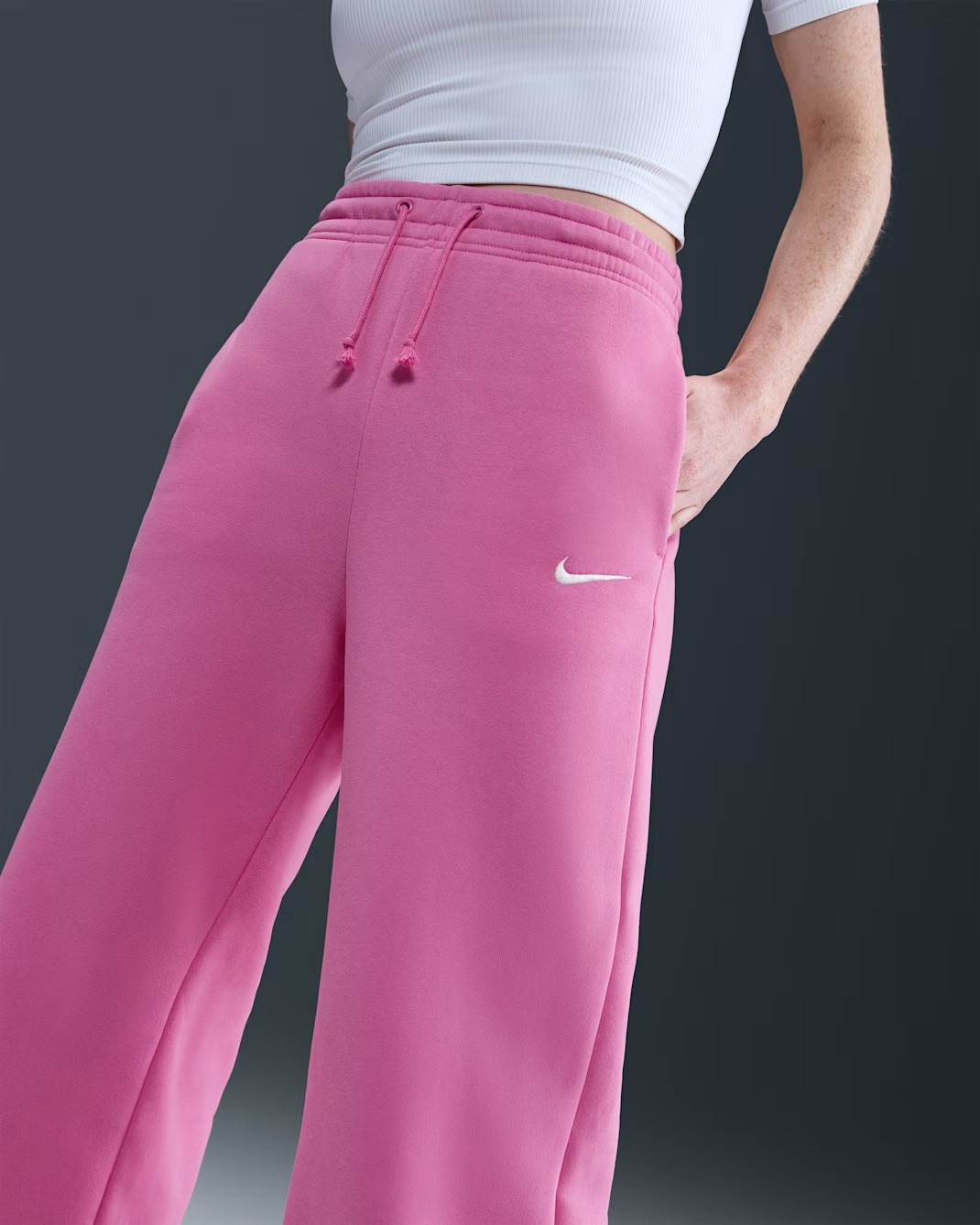 Штани жіночі NIKE W NSW PHNX FLC HR PANT WIDE 2 IH1011-675, L — фото 3
