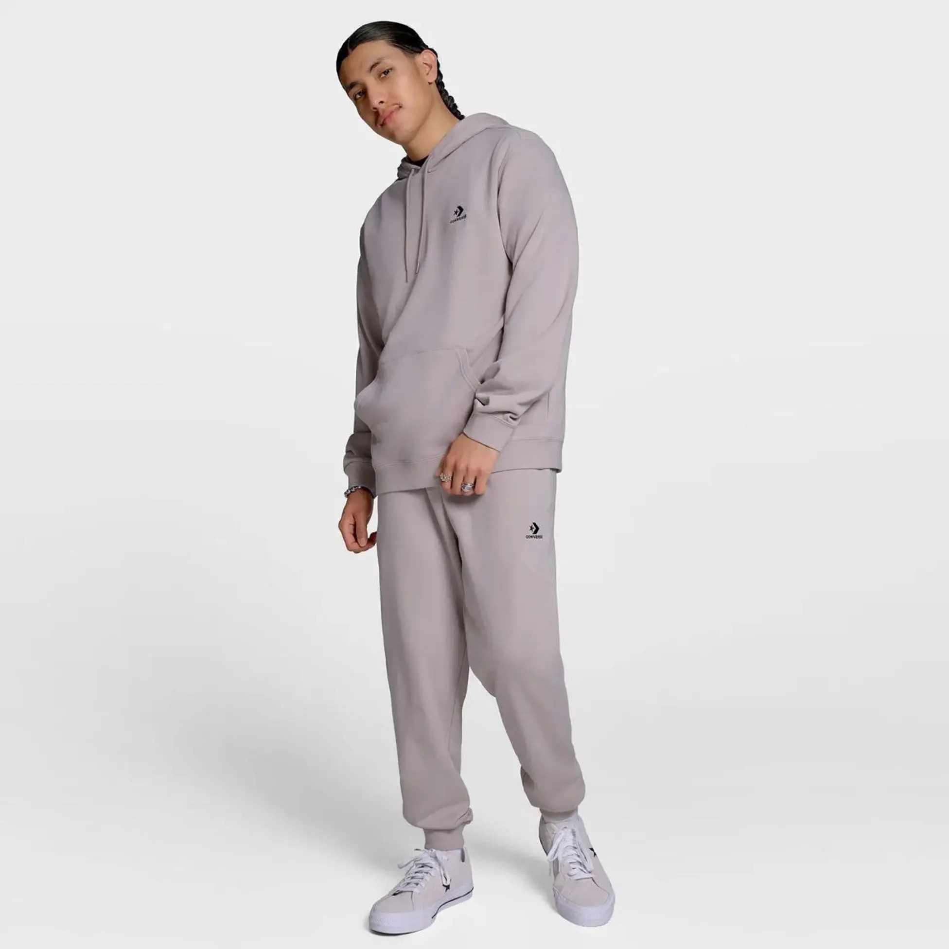 Чоловіча толстовка CONVERSE STANDARD FIT LEFT CHEST STAR CHEV EMB CVM5K874-PYR, 2XL — фото 5