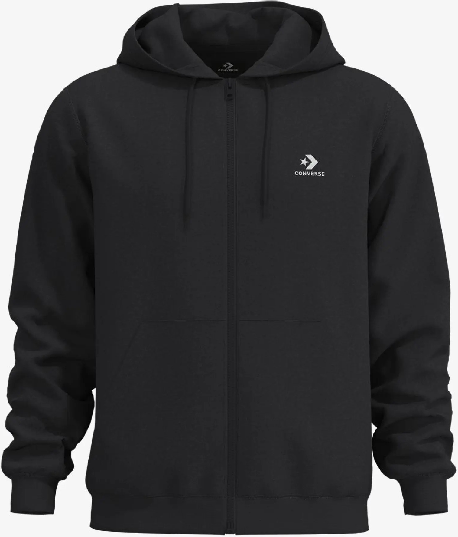 Чоловіча толстовка CONVERSE MENS JACKET CHEV EMB FZ CVM53K05-BLK, L — фото 2