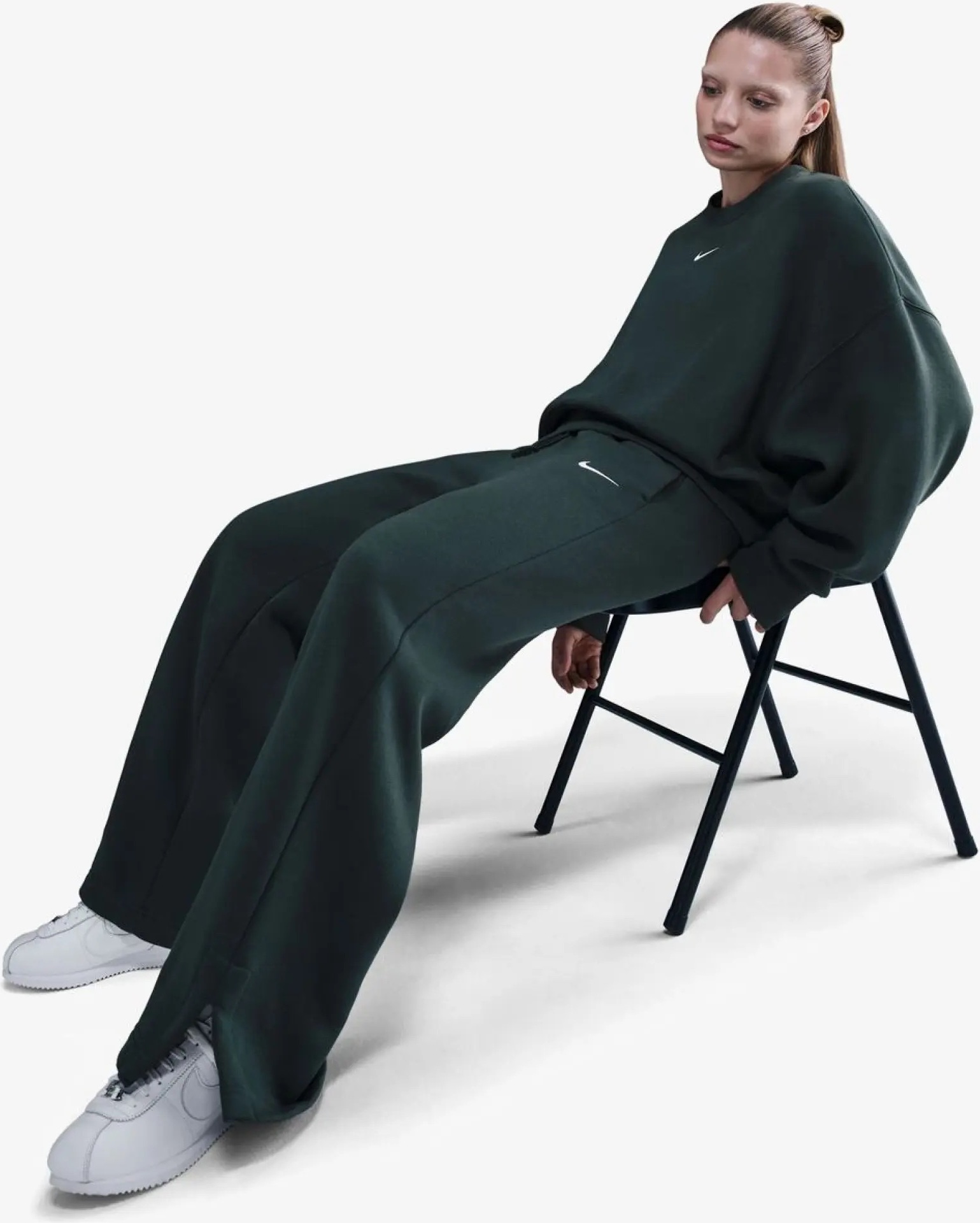 Штани жіночі NIKE W NSW PHNX FLC HR PANT WIDE 2 IH1011-390, L — фото 4
