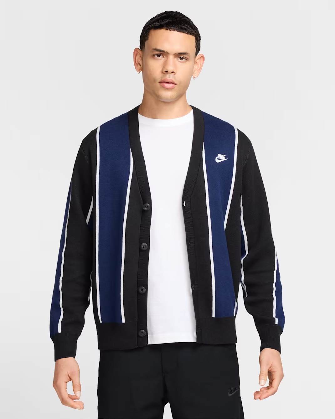 Толстовка чоловіча NIKE M NK CLUB FAIRWAY STRIPE SWTR HM4812-010, L — фото 2