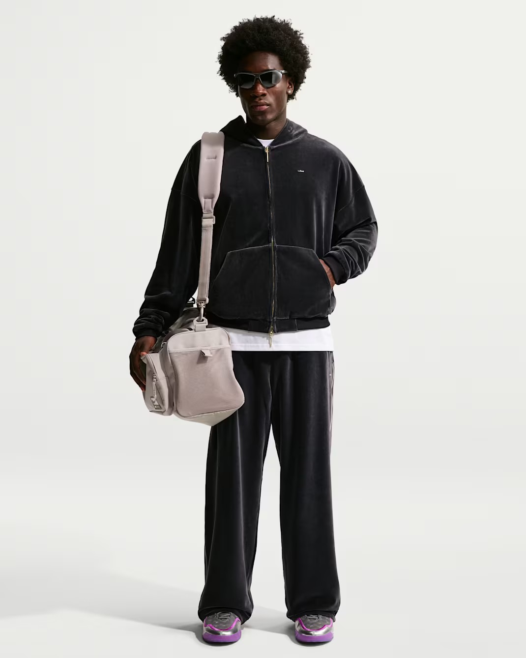 Кофта чоловіча LeBron Men's Velour Full-Zip Basketball IM0635-010 — фото 5