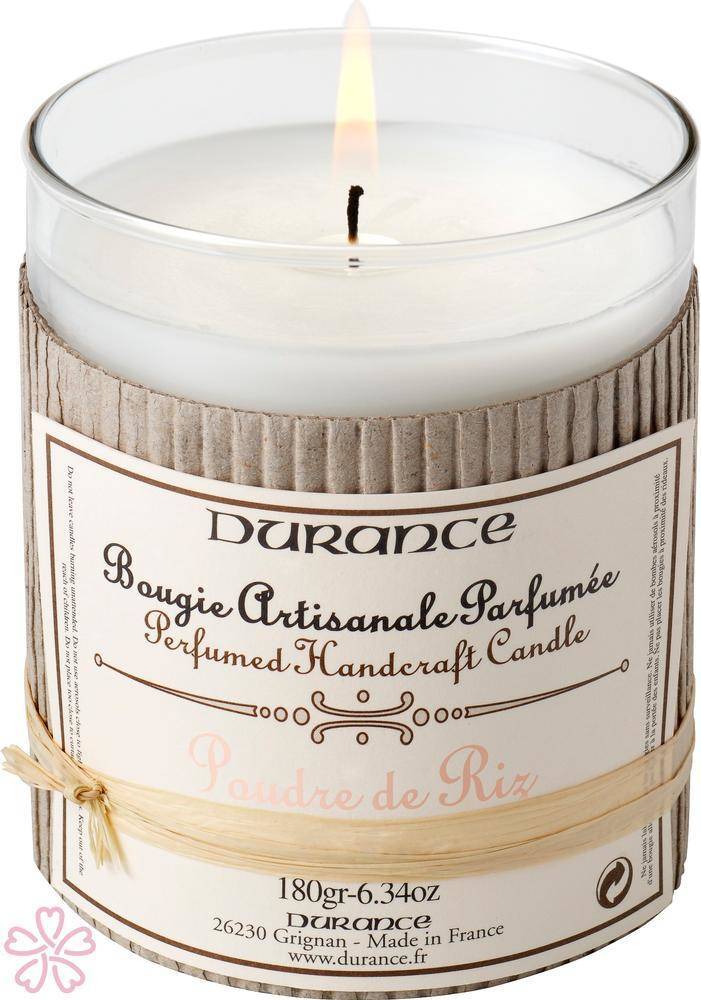 Парфюмированная свеча Durance Perfumed Handcraft Candle 180 г Рисовая пудра — фото 3