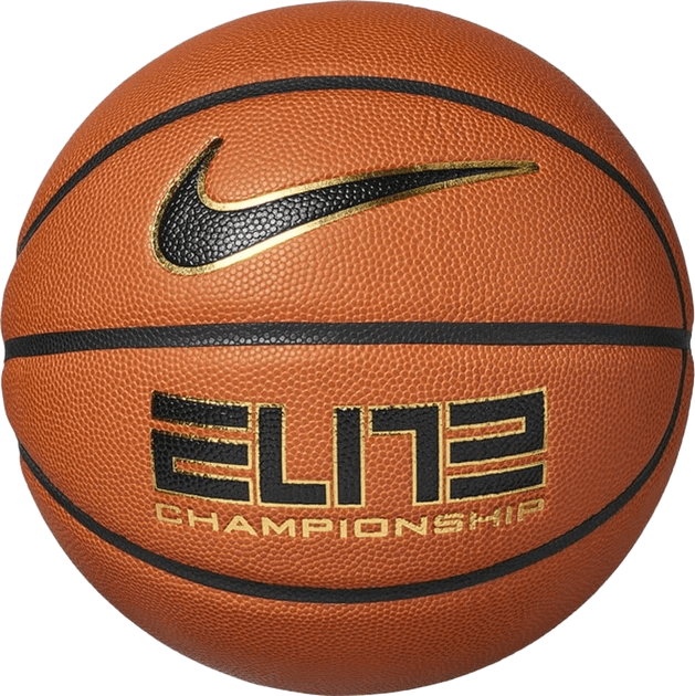 М'Яч Баскетбольний Nike Elite Championship 8P 2.0 Deflated Amber/Black/Metallic Gold/Black 07 N.100.9913.891.07 — фото 1