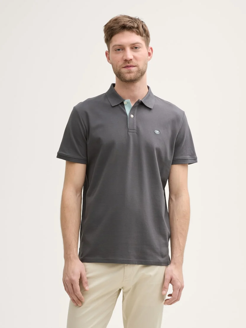 Поло Polo Shirt 1027713-10307 Tom Tailor XXL Темно-сірий — фото 1