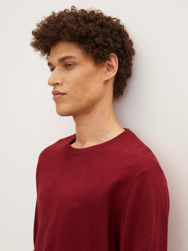 Кофта BASIC CREW NECK SWEATER 1027299-30315 Tom Tailor XXL Бордовий — фото 5