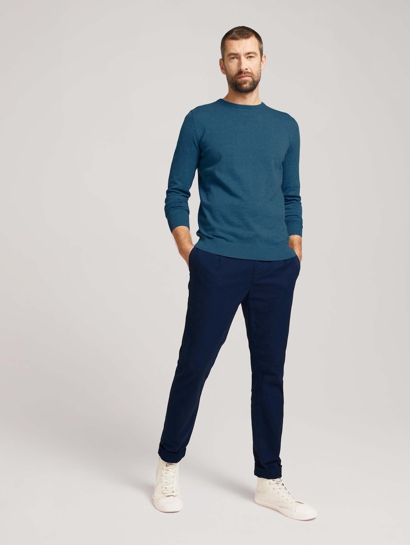 Кофта basic crew neck sweater 1027299XX1028733 Tom Tailor XXL Темно-синій — фото 5