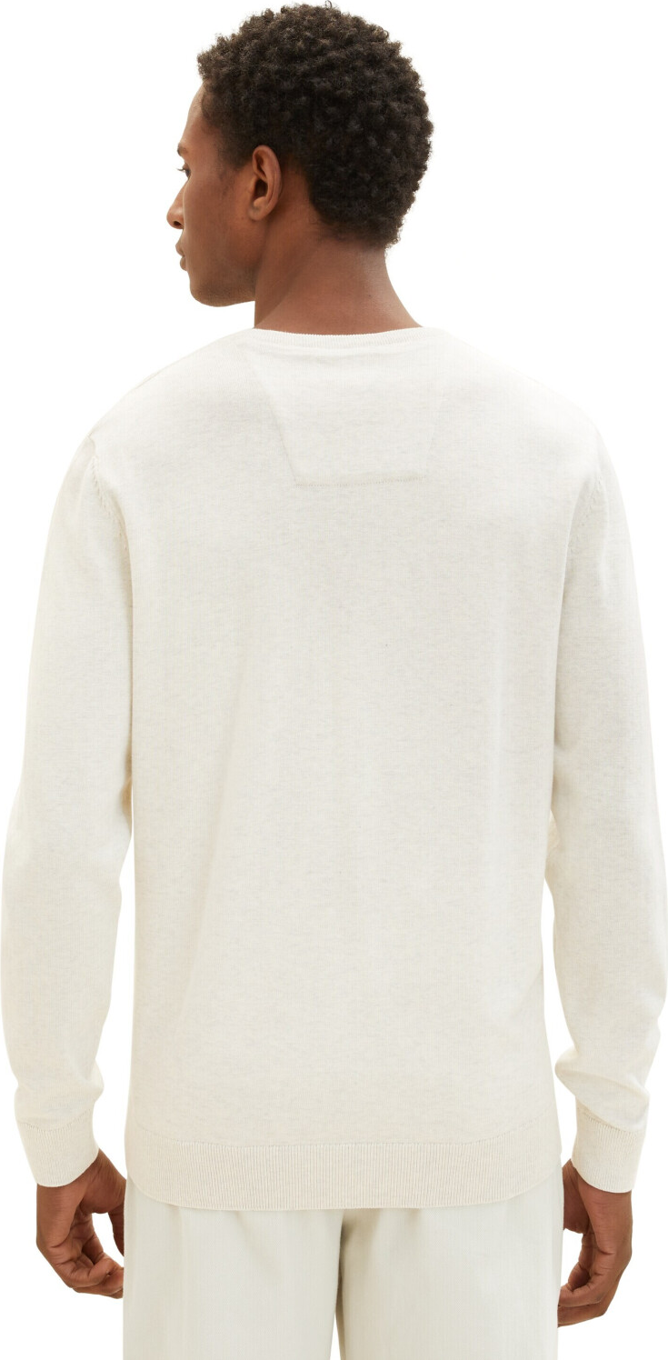 Кофта basic crew neck sweater 1027661-32715 Tom Tailor XL Білий — фото 4