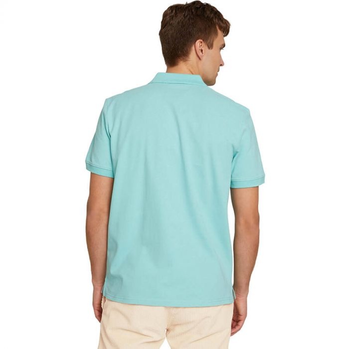 Поло basic polo with contrast 1031006XX1012433 Tom Tailor XXL Блакитний — фото 1