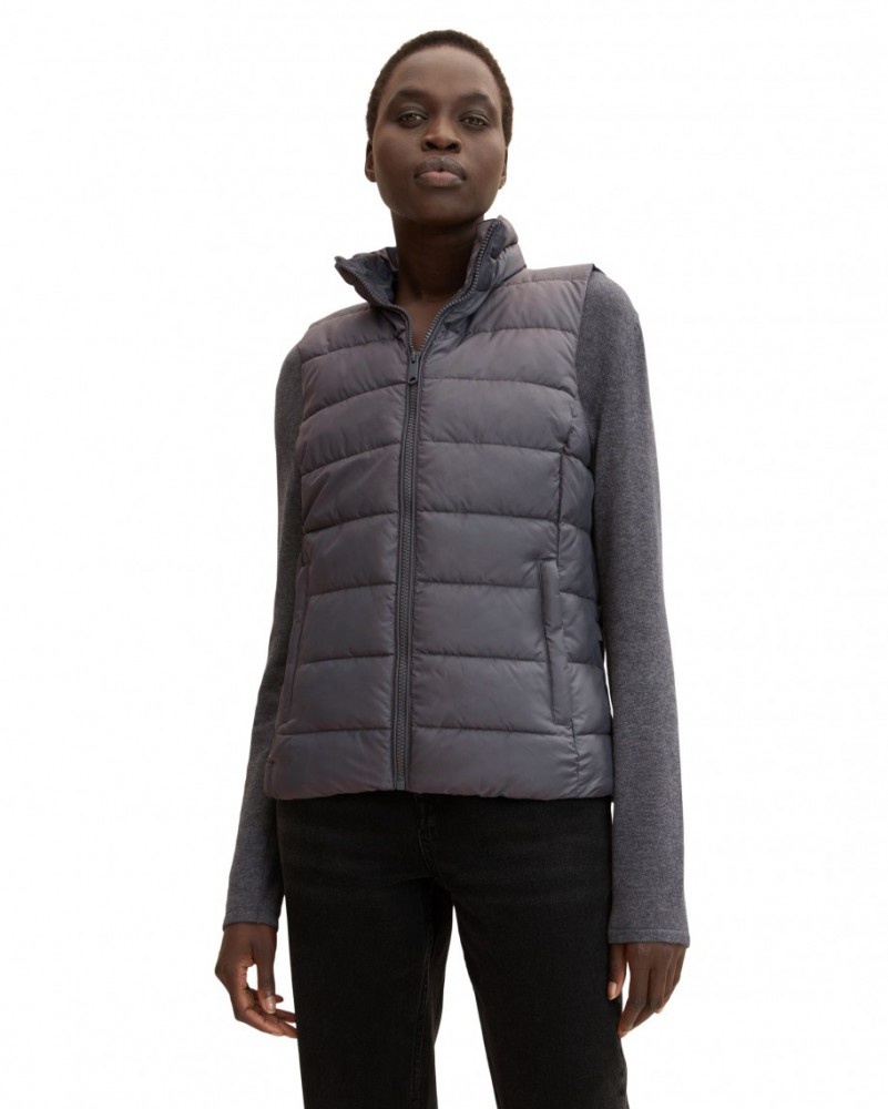 Жилет ultra lightweight vest 1031311-15417 Tom Tailor XS Темно-сірий — фото 1