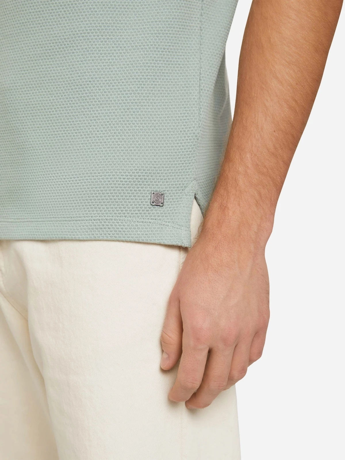 Поло structured polo with pocket 1030388XX1012960 Tom Tailor XXL Сірий — фото 5