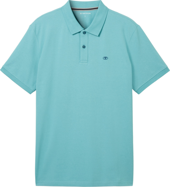 Поло Basic Polo Shirt 1031006ХХ35272 Tom Tailor L Блакитний — фото 7